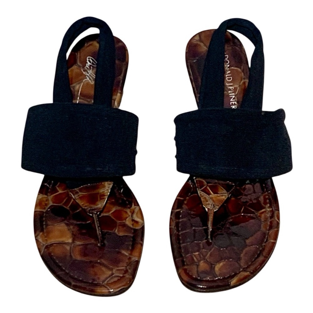 Donald J Pilner Dasan Wedge Sandals Size 7.5 - Picture 5 of 9